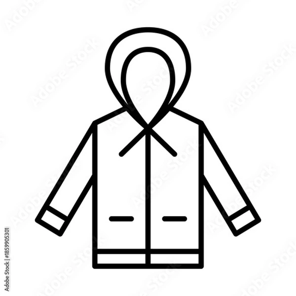 Obraz Raincoat vector illustration icon template
