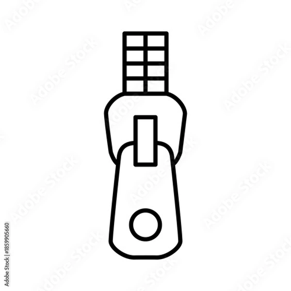 Obraz Zipper vector illustration icon template