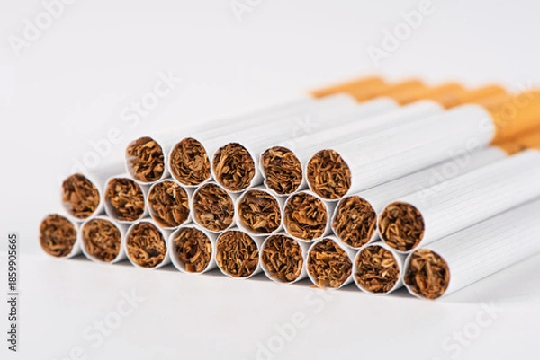 Fototapeta Smoking cigarettes isolated on white background