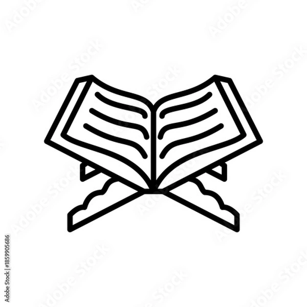Obraz Al quran vector illustration icon template