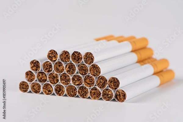 Obraz Smoking cigarettes isolated on white background