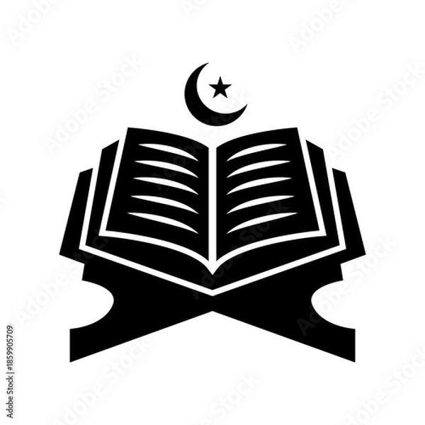 Obraz Al quran vector illustration icon template