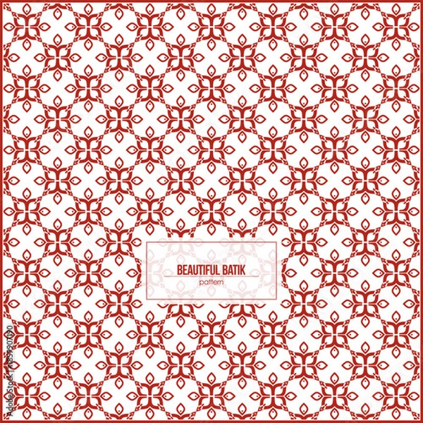 Obraz beautufil batik pattern with unique symmetrical shape