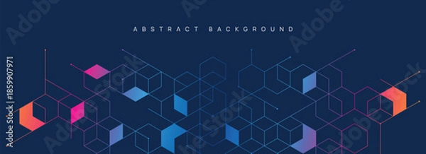 Obraz Graphic design element and abstract geometric background.	