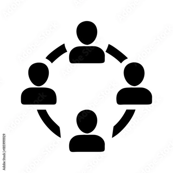 Fototapeta A customer centricity icon bold outline vector illustration design