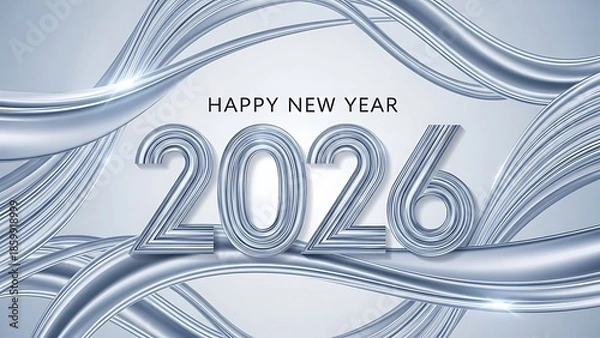 Obraz abstract 2026 silver background
