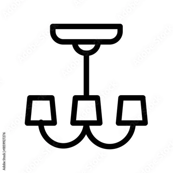 Obraz decorative chandelier icon