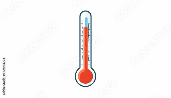 Obraz Rising temperature thermometer with red mercury column
