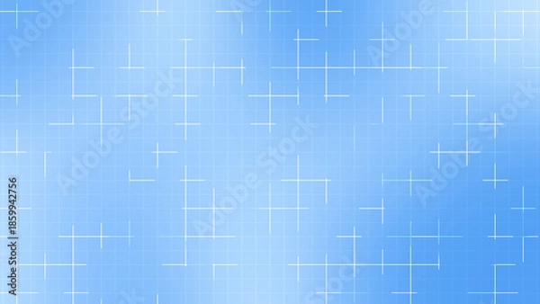 Obraz Abstract Azure Blue Grid Line Background With Clean Gradient For Digital Projects