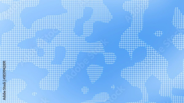 Obraz Azure Grid Background With Soft Blue Gradient For Technology Concept