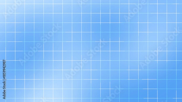 Obraz Soft Azure Gradient Grid Background with Minimal White Lines for Creative Motion Design