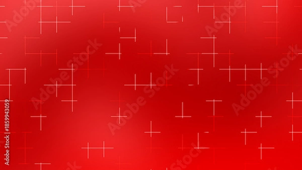 Obraz Abstract Red Gradient Grid Line Background With Minimal Modern Digital Pattern