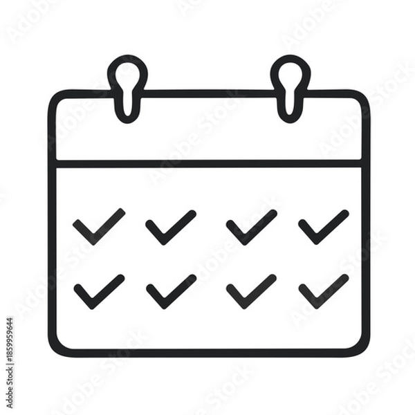 Obraz calendar icon vector illustration