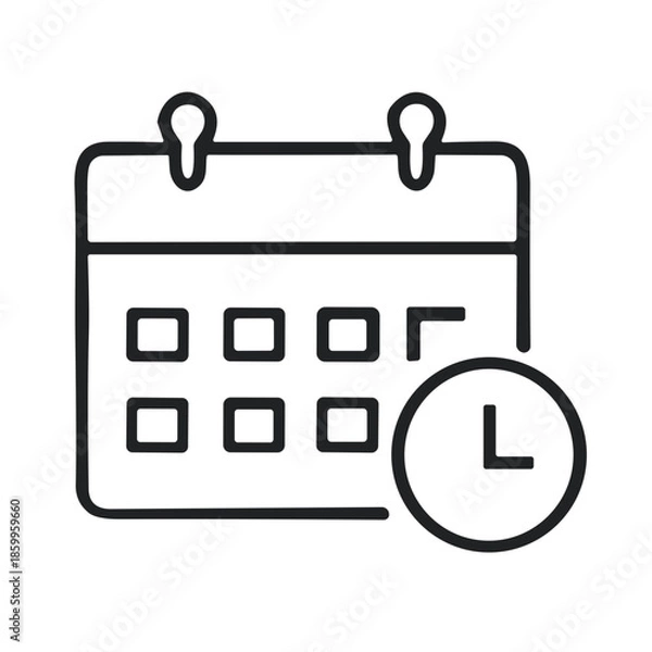 Obraz desktop calendar icon vector