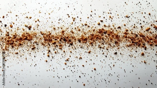 Obraz Crushed cookies on white background