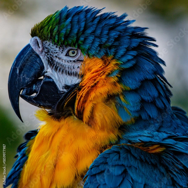 Obraz Gold and Blue Macaw