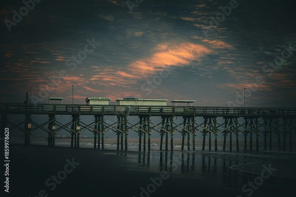 Obraz sunset at the pier