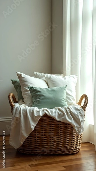 Obraz bed with pillows