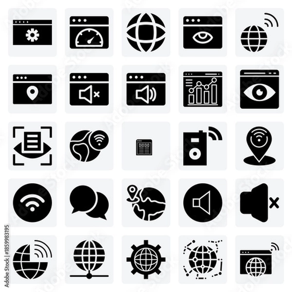 Obraz Internet Connectivity And Data Management – Wireless, Location, Statistics, And Performance Gauges Within A Browser Interface