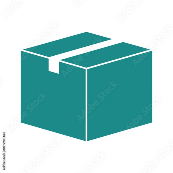 Fototapeta Teal Gift Box Vector Illustration