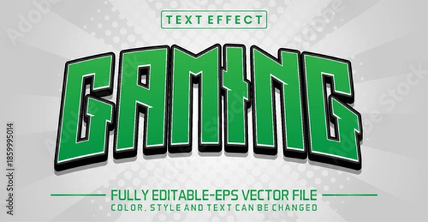 Obraz Gaming font Text effect editable