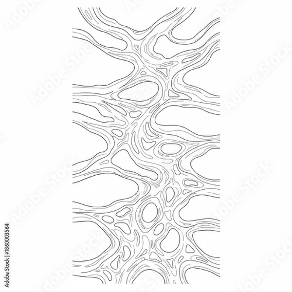 Fototapeta Complex Interwoven Patterns Forming a Dynamic and Fascinating Network Structure