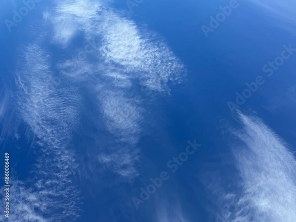 Fototapeta Blue sky and soft white clouds.