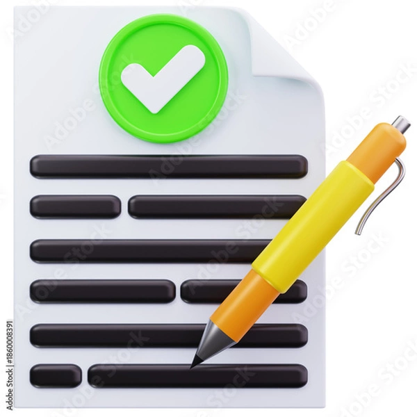 Obraz Signed Document Approval Process