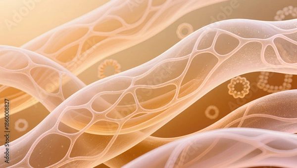 Obraz Abstract Collagen Fiber Network Background