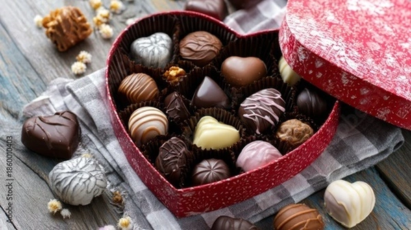 Obraz heart box with Valentine chocolates