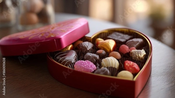 Obraz heart box with Valentine chocolates
