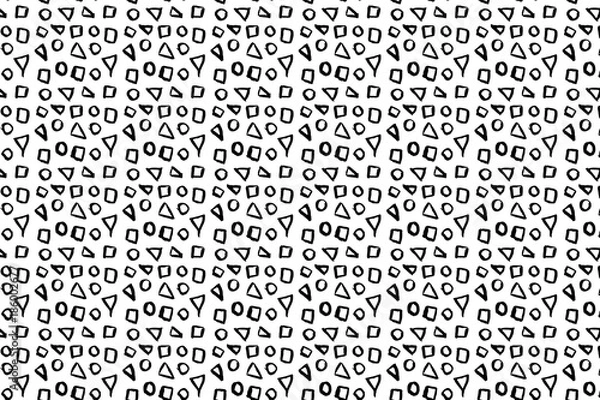 Fototapeta Hand drawn ink seamless pattern