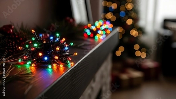 Obraz christmas tree with lights