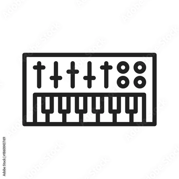 Fototapeta MIDI Keyboard Icon