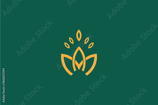 Obraz Minimal & Modern Flower Abstract Logo