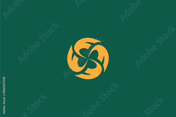 Obraz Minimal & Modern Flower Abstract Logo