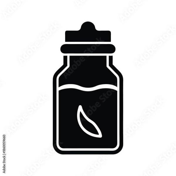 Obraz Paprika Powder Jar Icon Vector Illustration