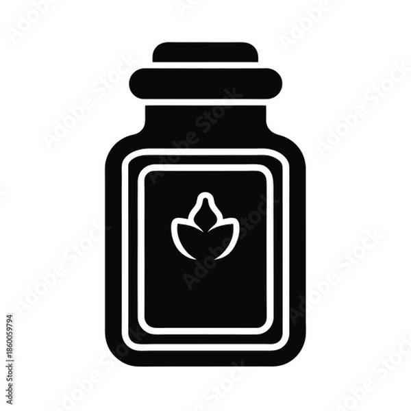 Obraz Paprika Spice Jar Icon Vector Illustration