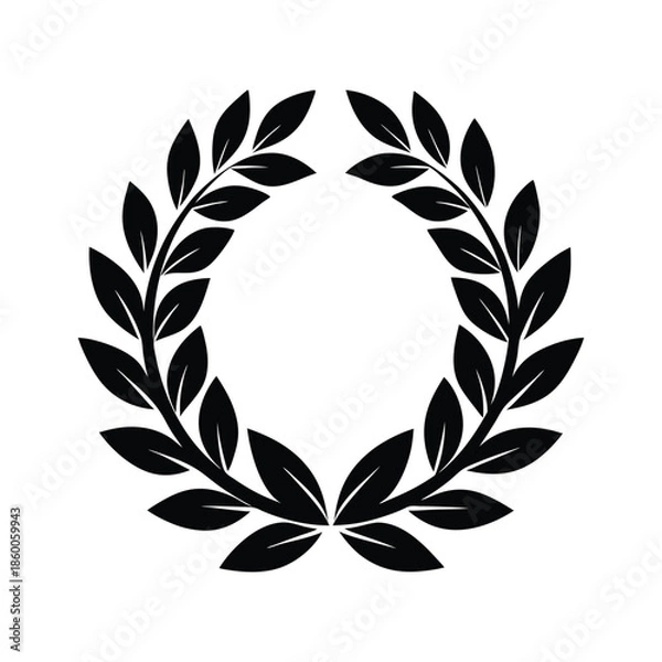 Obraz Sage Herb Wreath Icon Vector Illustration