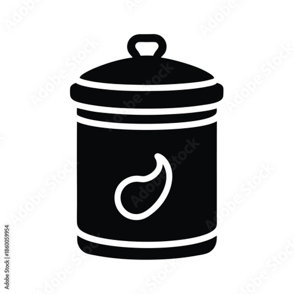 Obraz Paprika Tin Container Icon Vector Illustration