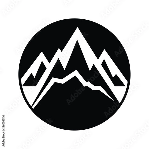 Obraz Tribal Mountain Range Icon Vector Illustration