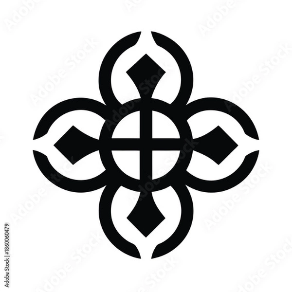 Obraz Adinkra Harmony Symbol Icon Vector Illustration