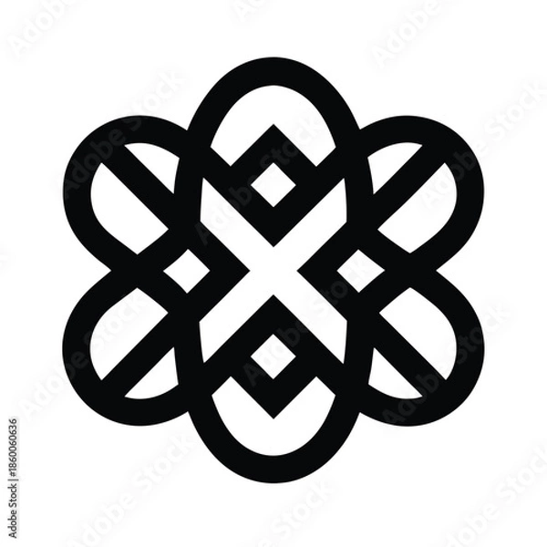 Obraz Adinkra Peace Knot Icon Vector Illustration