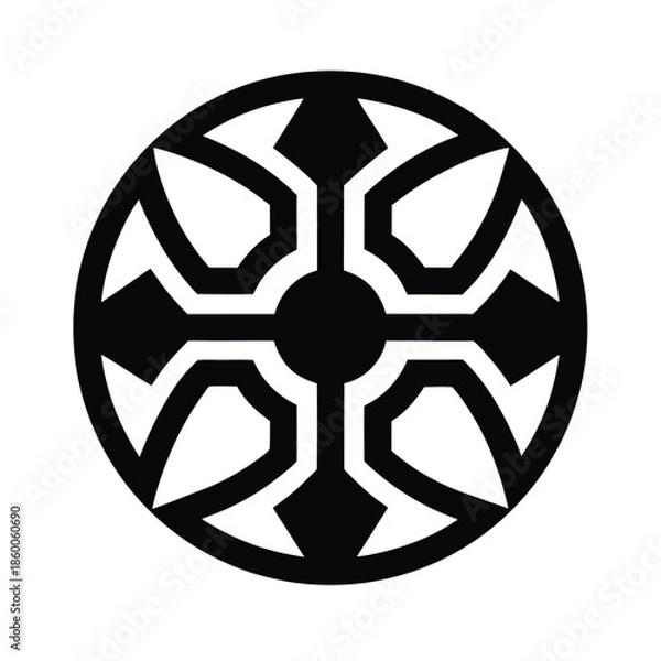 Obraz Adinkra Strength Symbol Icon Vector Illustration