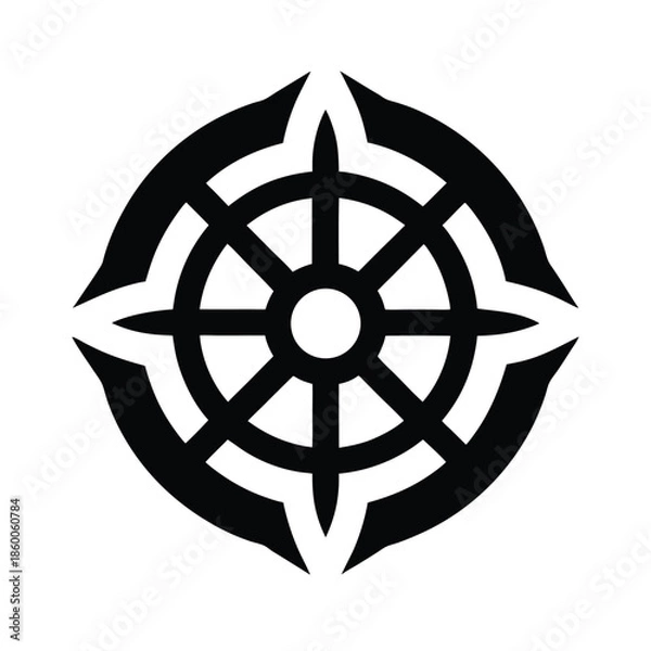 Obraz Adinkra Unity Symbol Icon Vector Illustration