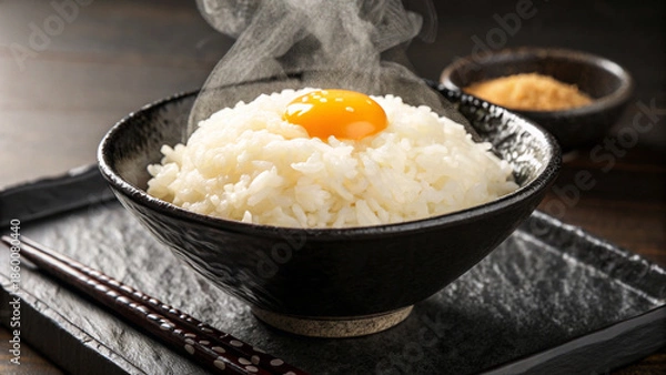 Obraz 白米のイメージ、茶碗に盛られたご飯