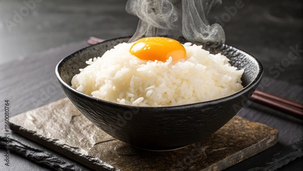 Obraz 白米のイメージ、茶碗に盛られたご飯