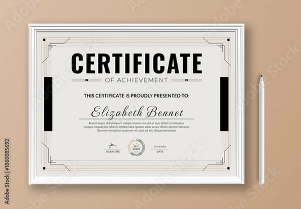 Obraz Certificate Template Layout