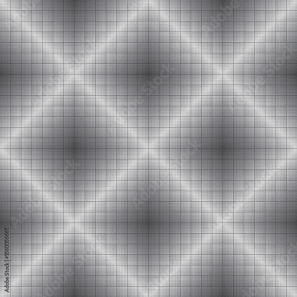 Obraz black and white square mosaic seamless pattern vector illustration