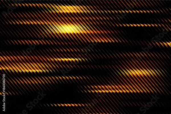 Obraz Golden abstract motion background with horizontal light streaks and textured glow, dynamic futuristic design for technology visuals, creative posters and digital wallpapers